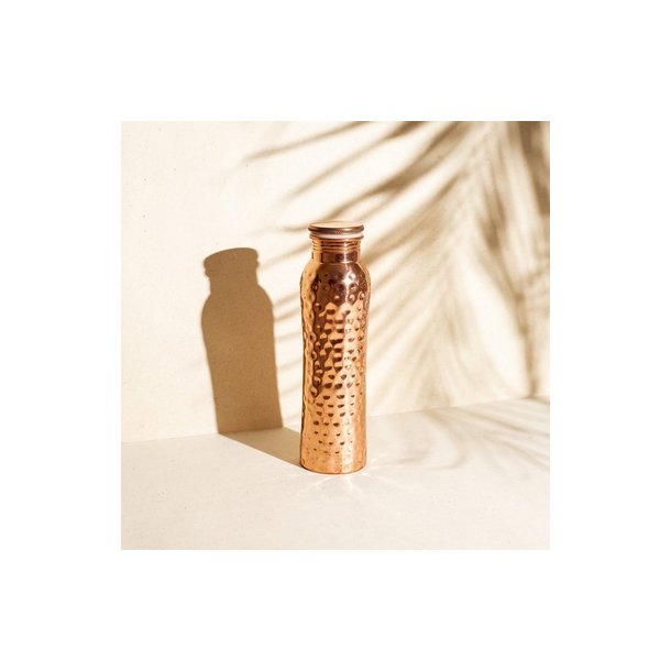 Biogan Kobber Vandflaske Hamret - 900 ml 