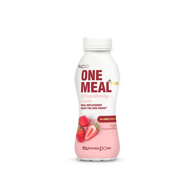 Nupo One Meal +Prime Shake - Jordbr - 330 ml.