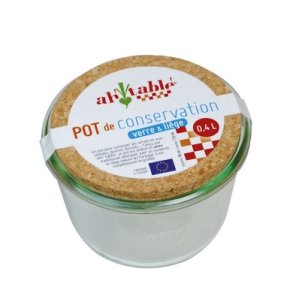 Biogan Opbevaringsglas m. kork lg - 0,4 L 