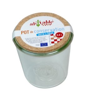 Biogan Opbevaringsglas m. kork lg - 0,6 L 