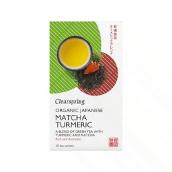 Clearspring Gr�n te m. Matcha &amp; Gurkemeje - �kologisk - 20 breve