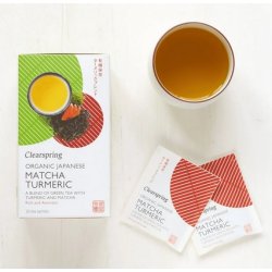 Clearspring Gr�n te m. Matcha &amp; Gurkemeje - �kologisk - 20 breve