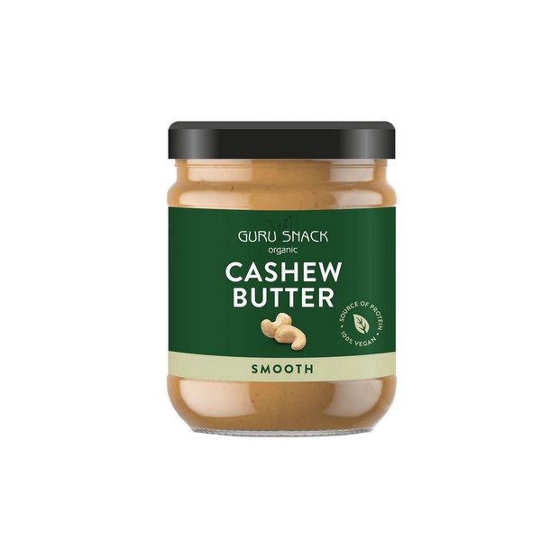 Guru Snack Organic Cashewnøddesmør Smooth - 250 g.
