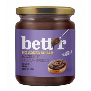 Bett'r Smørepålæg Hasselnød kakao no sugar Ø - 250 g.