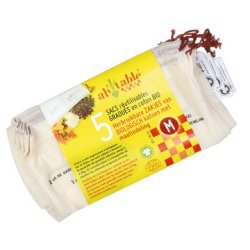 Biogan Grntsagsposer i ko bomuld - str. M  5 stk