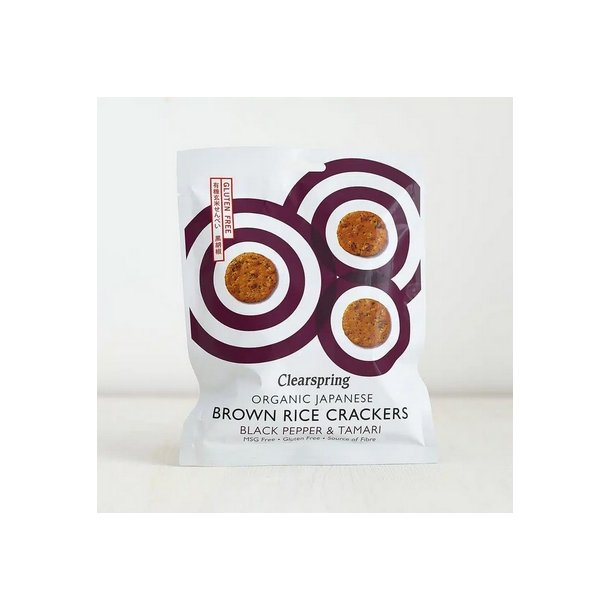 Clearspring Rice Cracker Black Pepper &amp; Tamari � - 40 g.