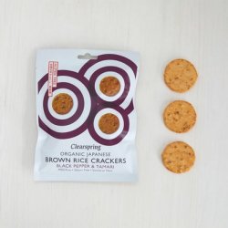 Clearspring Rice Cracker Black Pepper &amp; Tamari � - 40 g.