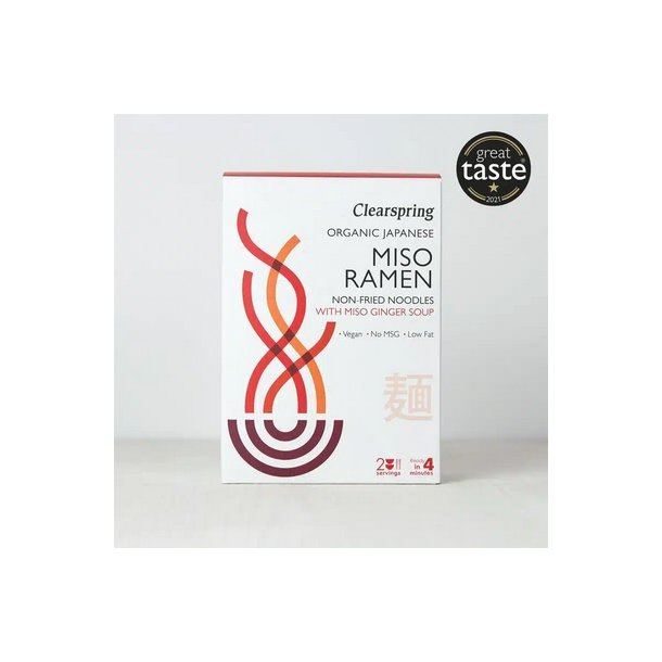 Clearspring Ramen nudler m. Miso- &amp; Ingef�rsuppe � - 1 pakke
