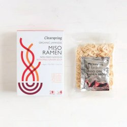 Clearspring Ramen nudler m. Miso- &amp; Ingef�rsuppe � - 1 pakke