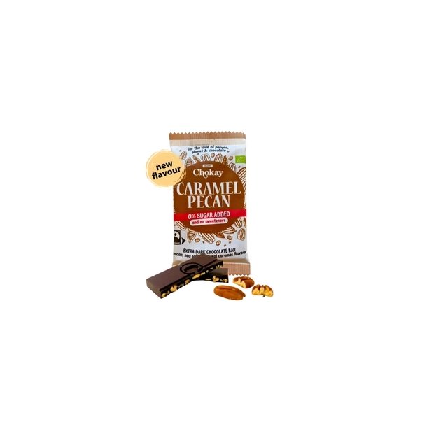 Biona Organic Bar extra Dark Caramel Pecan 65%  - 70 g.