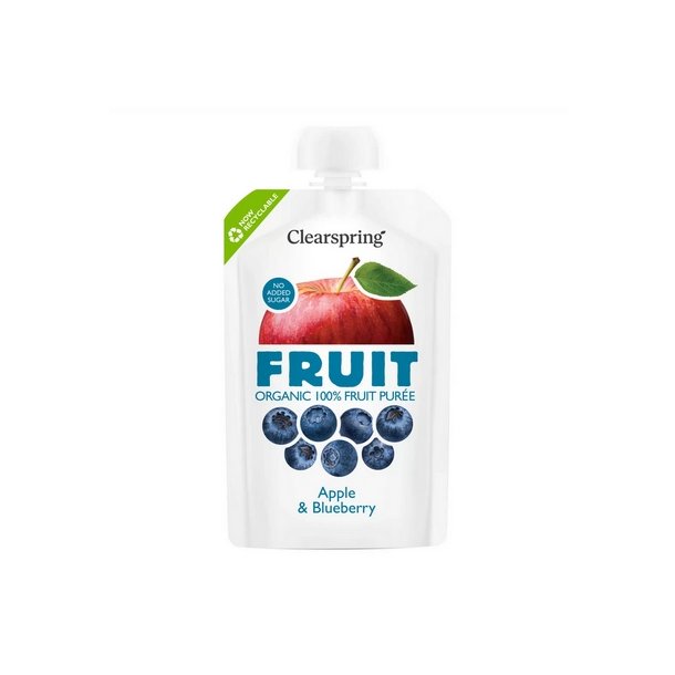 Clearspring �ble &amp; bl�b�r frugtpur� � - 100 g.