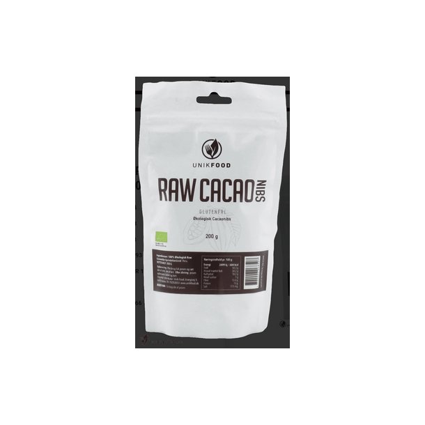 UnikFOOD Cacao nibs grofthakkede  - 200 g.