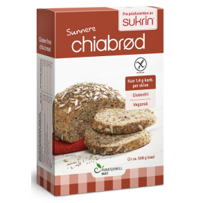 Sunnere Chiabrød Bagemix, glutenfri - 250 gr.