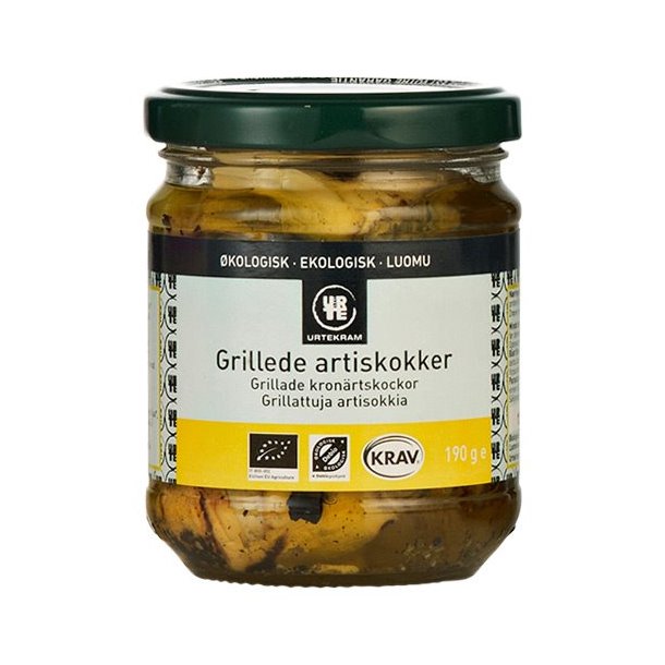 Urtekram Grillede Artiskokker - kologisk - 190g.