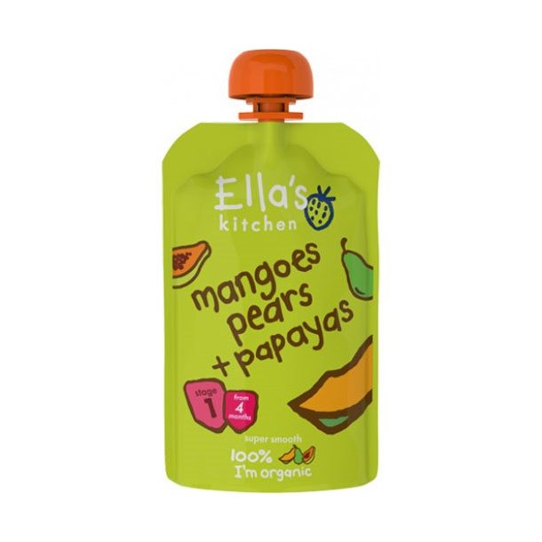 Ellas Kitchen Babymos med mango, pre & papaya - 4 mdr. - kologisk