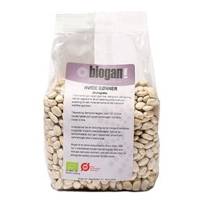 Biogan Bønner hvide, Økologisk - 750 g.