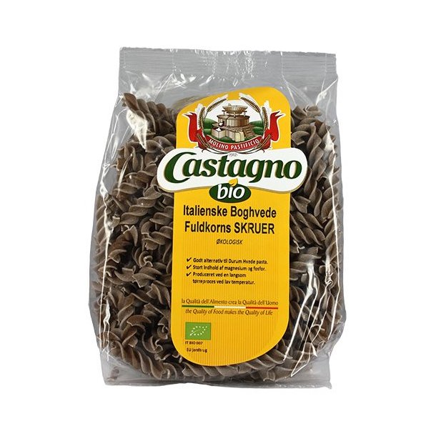 Fuldkorn Boghvede kologiske Pastaskruer - 250 g