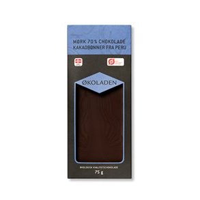 koladen 70% mrk Chokolade, kologisk - 75 g.