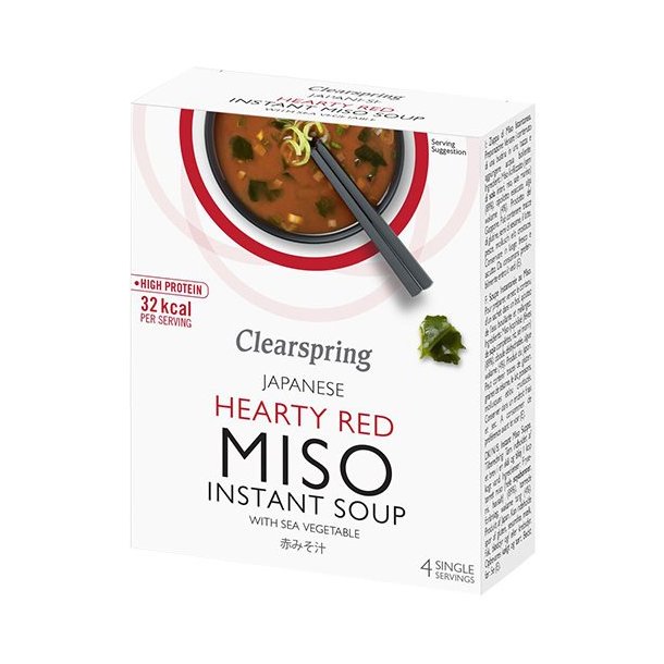 Clearspring Instant Miso Soup Hearty Red - 40g