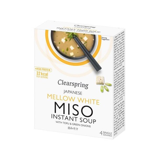 Clearspring Instant Miso Soup Mellow White m. tofu - 40g