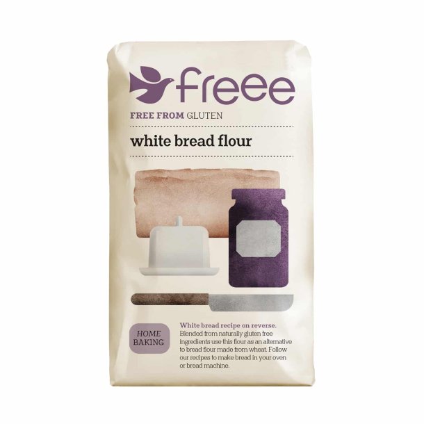 Doves Farm Freee Hvid Brdmix, glutenfri - 1 kg.