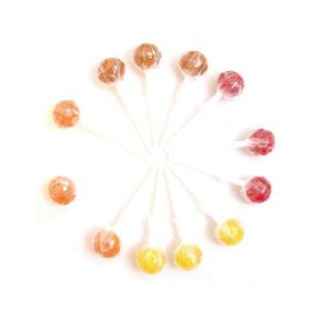 Frugtslikkepinde bolde - kologiske - 200 stk.