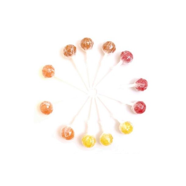 Frugtslikkepinde bolde - kologiske - 200 stk.