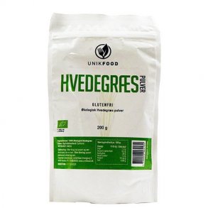 Unikfood Hvedegrs pulver, ko og Glutenfri - 200 g