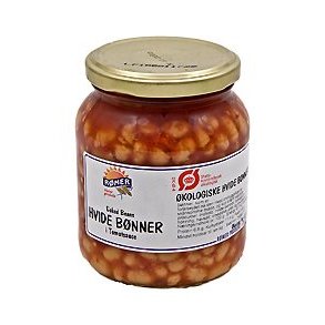 Rømer Hvide Bønner i tomat, Økologisk - 350 g.