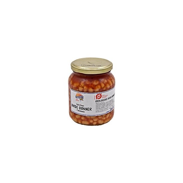 Rmer Hvide Bnner i tomat, kologisk - 350 g.
