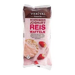 Unik Food Jordbær Ris Vafler, Økologisk - 100 g.