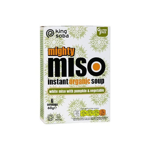 King soba Instant Miso suppe  Grskar & Grntsager  - 60g