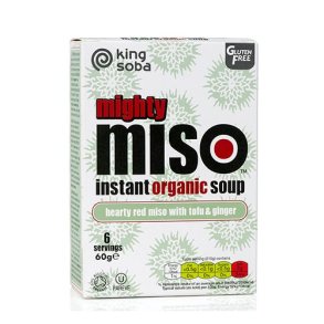 King soba Instant Miso suppe  Tofu & Ingefr - 60g