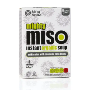 King soba Instant Miso suppe Edamame bnner  - 60g