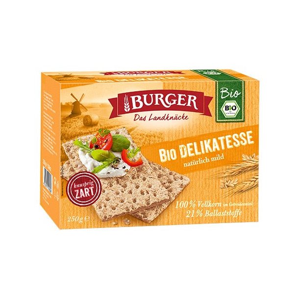 Biogan Burger Knkbrd fuldkorn - kologisk - 250 gr.