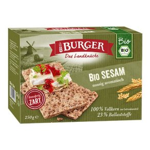 Biogan Burger Knkbrd Sesam - kologisk - 250 gr.