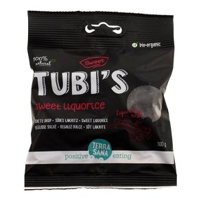 TerraSana Tubi's Sd Lakrids, skret - kologisk og vegansk - 100 gr.