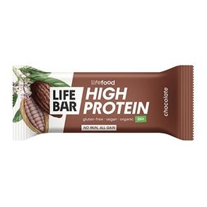 LifeBar Proteinbar m. Chokolade, �kologisk, Vegansk, Glutenfri - 40 g.