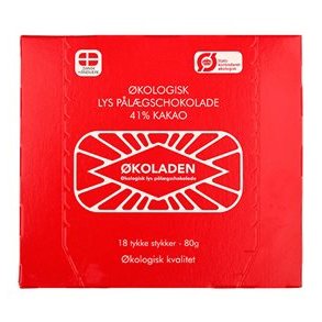 koladen Lys plgschokolade 41 % 18 stk  - 80 g.