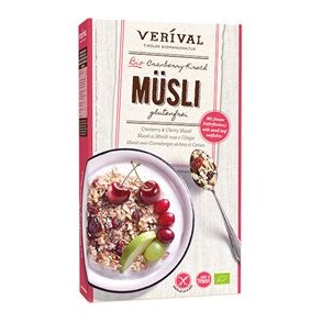 Unik Food Müsli med Tranebær og Kirsebær, Økologisk - 300 g.