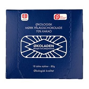 koladen Mrk plgschokolade 70% 18 stk  - 80 g.