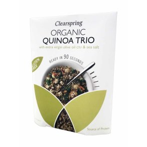 Clearspring Quinoa Trio m. olivenolie og havsalt - kologisk - 250 g