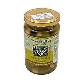 Rømer Grønne Oliven med mandler, Økologisk - 320 g.