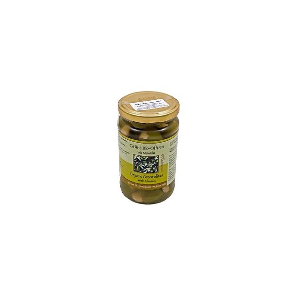 Rmer Grnne Oliven med mandler, kologisk - 320 g.