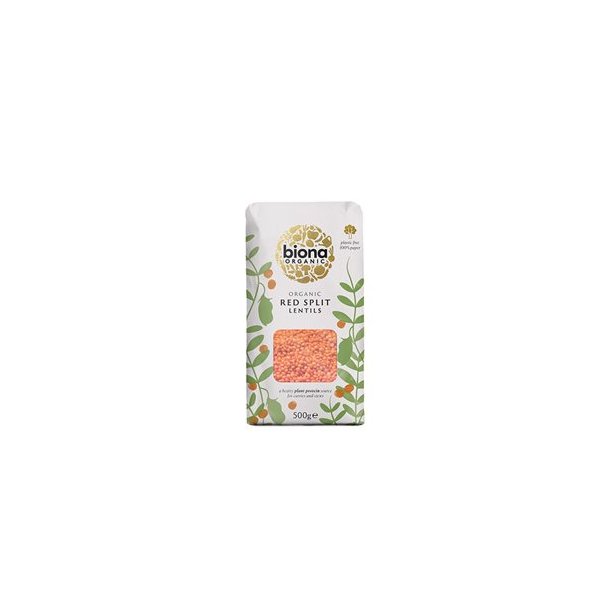Biona Organic Rde linser, kologisk - 500 g.