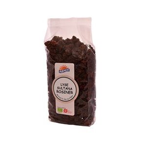 Rmer Rosiner lyse Sultana, kologiske - 500 g.