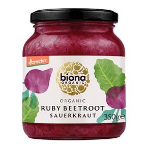 Biona Organic Sauerkraut m. rdbede, kologisk - 350 g.