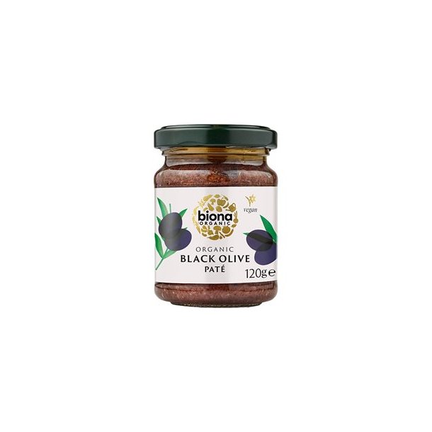 Biona Organic Sort Oliven tapenade/Pat, kologisk - 120 g.