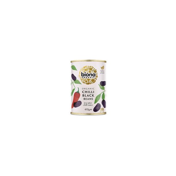 Biona sorte bnner m. chili, kologisk - 410 g