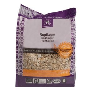 Urtekram Rugflager, kologiske - 400 g